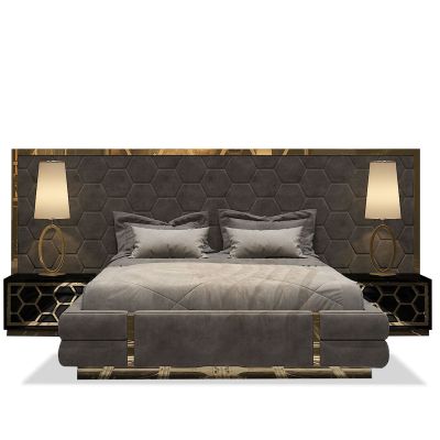 Annelise Bed with Bedside Table Set