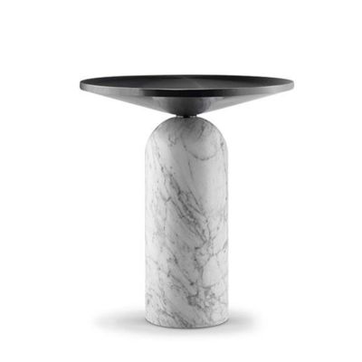 Beau White Marble Side Table
