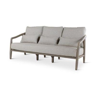 ANAIS 3-seat teak grey beige weaving, incl cushions beige
