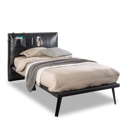 Dark Metal Bed (100 x 200 cm)