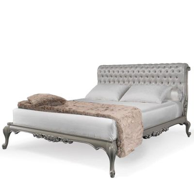 Classic Roll Top Upholstered Bed