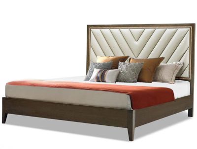 Andrew Leather Upholstered Bed