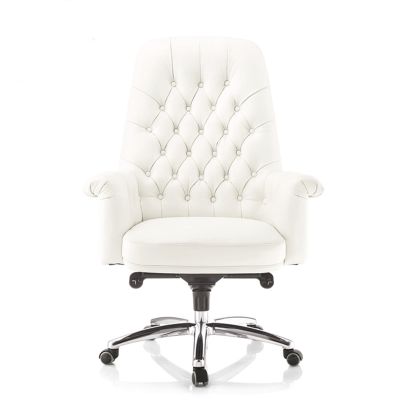 Claudia Leather Swivel Chair
