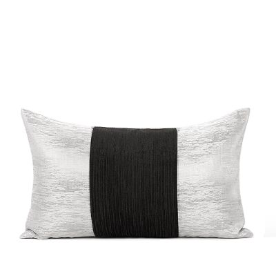 Caily Rectangle Cushion Silver Black