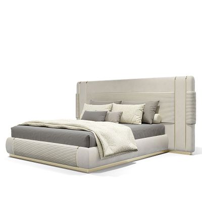 Italian Contemporary Bed With Golden Detailing