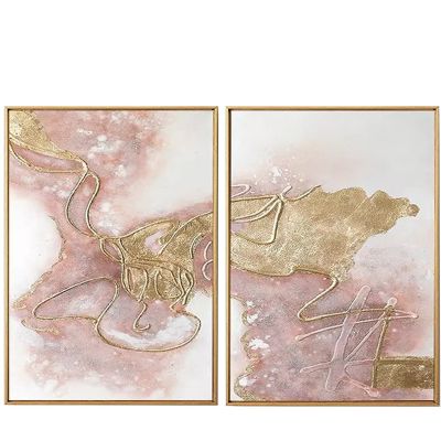 Abstract Hyacinth Painting Set of 2
