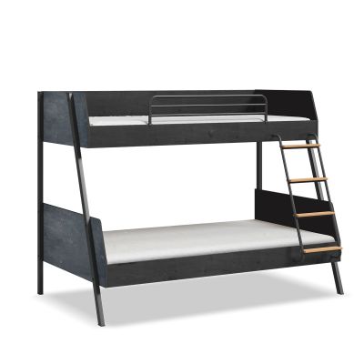 Dark Metal Large Bunk Bed (90x200-120x200 cm)