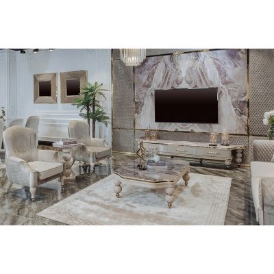 Benita Living Room Armchairs with TV Unit Set