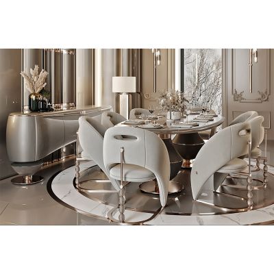 Parthenia Dining Table With 8 Chairs Set