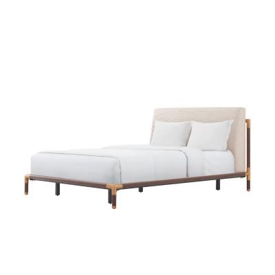 Theodore Alexander Kesden King Size Bed with Upholstered Headboard