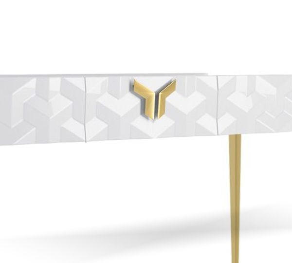 Contemporary Gloss White Console Table