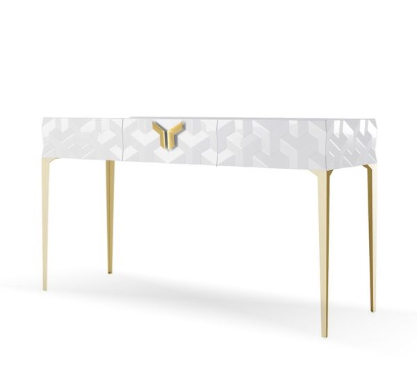 Contemporary Gloss White Console Table