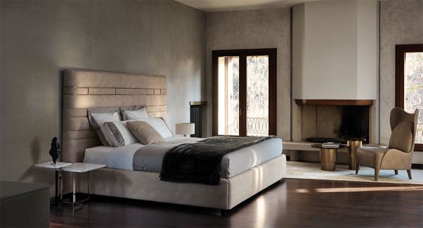 Luxury Designer Italian Bed With Wide Headboard