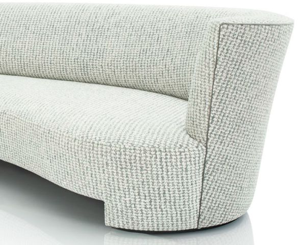 Luxury Maple Wood Curved 3 Seater Sofa