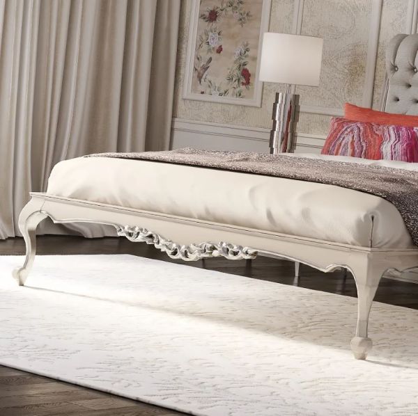 Classic Roll Top Upholstered Bed