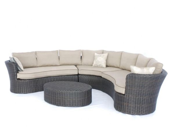 Outdoor Curved Rattan Sofa Set