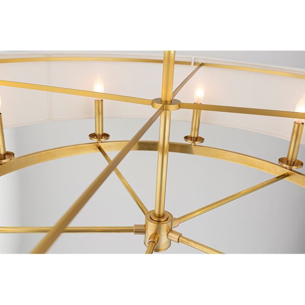 Durham Oval Antique Brass Ceiling 8 Light Pendant