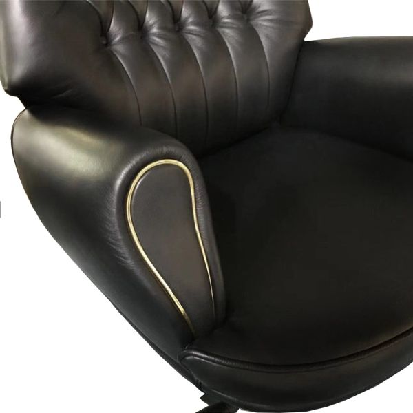 Claudia Executive Chair Black Leather