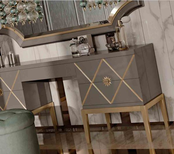 Luxury Italian Designer 5 Drawer Dressing Table
