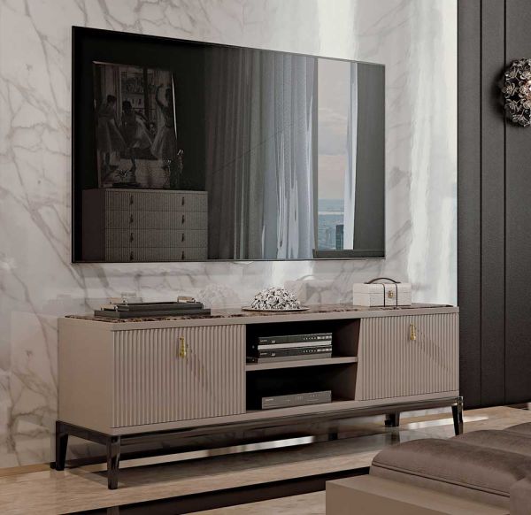 Luxury Italian Designer Art Deco TV Media Sideboard