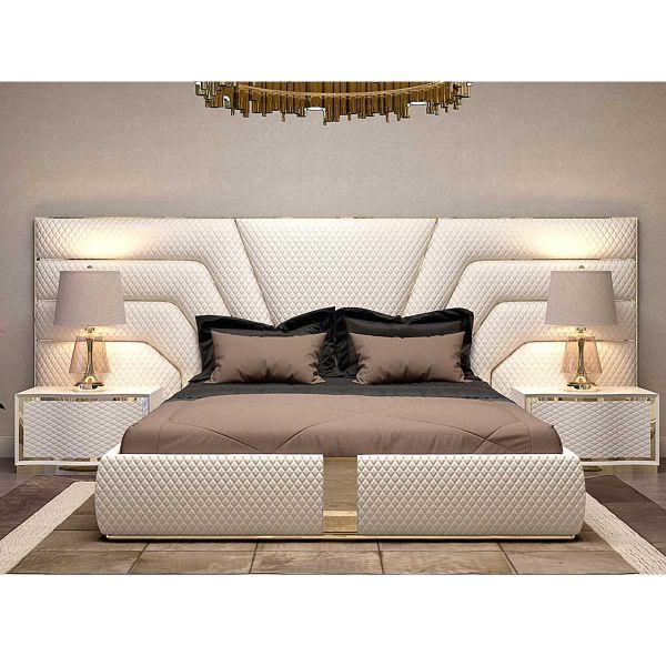 Aurora Bed with Bedside Table Set