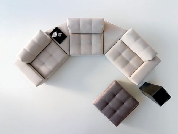 Luxury Italian Contemporary Modular Leather Sofa 