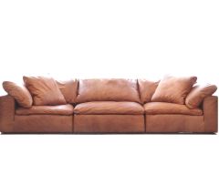 Truman Tan Leather Sofa  