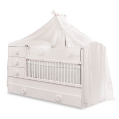 Baby Cotton Convertible Baby Bed (With Parent Bed 80x180 cm) Children 