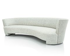 Luxury Maple Wood Curved 3 Seater Sofa  