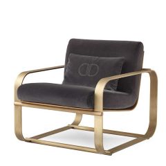 Luxury Italian Brass Armchair  