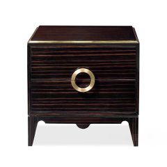 Samuel Ebony Wood Bedside Table Bedside Cabinets 