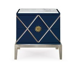Luxury Italian Designer Lacquered Bedside Table  