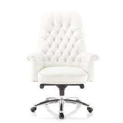 Claudia Leather Swivel Chair Office Chairs 