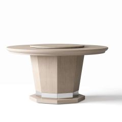 Luxury Italian Fix Round Dining Table With Lazy Susan  