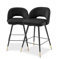 Eichholtz Counter Stool Cliff Set Of 2 Roche Black Designer Collections 