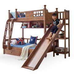 Luxury Oak Bunk Bed with Slide  