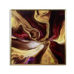 Gold Foil Modern Abstract Canvas Painting Office Chairs 