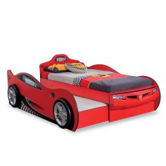 Race Cup Carbed (With Friend Bed) (Red) (90x190 - 90x180 cm)  