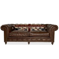 Rebel Leather Chesterfield Sofa Union Jack  