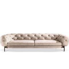 Italian Modern Chesterfield Leather Sofa  