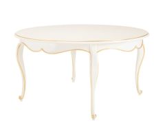 Beth High Gloss Lacquer Round Dining Table Bedroom 
