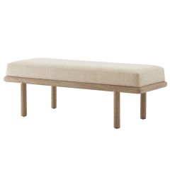 Repose Collection Wooden Upholstered Coffee Ottoman  