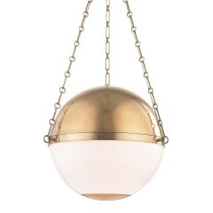 Sphere No.2 Pendant Aged Brass 3 Light  