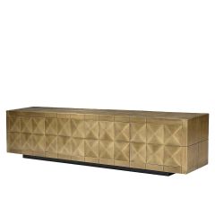 Collada TV Unit 4-Doors (Brushed Gold)  