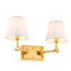 Eichholtz Wall Lamp Wentworth Double Gold finish white lampshade
