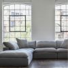 Andrew Truman Grey Velvet Sofa Corner Unit  