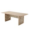 Riva Teak Outdoor Dining Table Set Table with 6 Chairs  