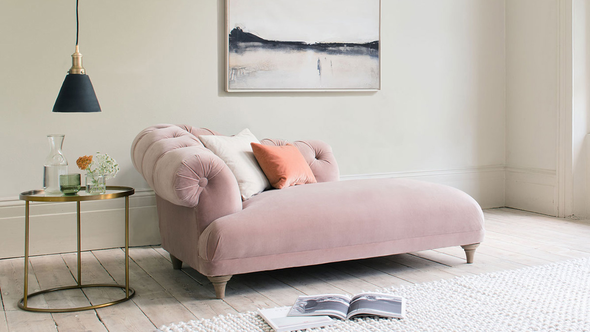 A Plush Chaise Lounge In a Muted colour